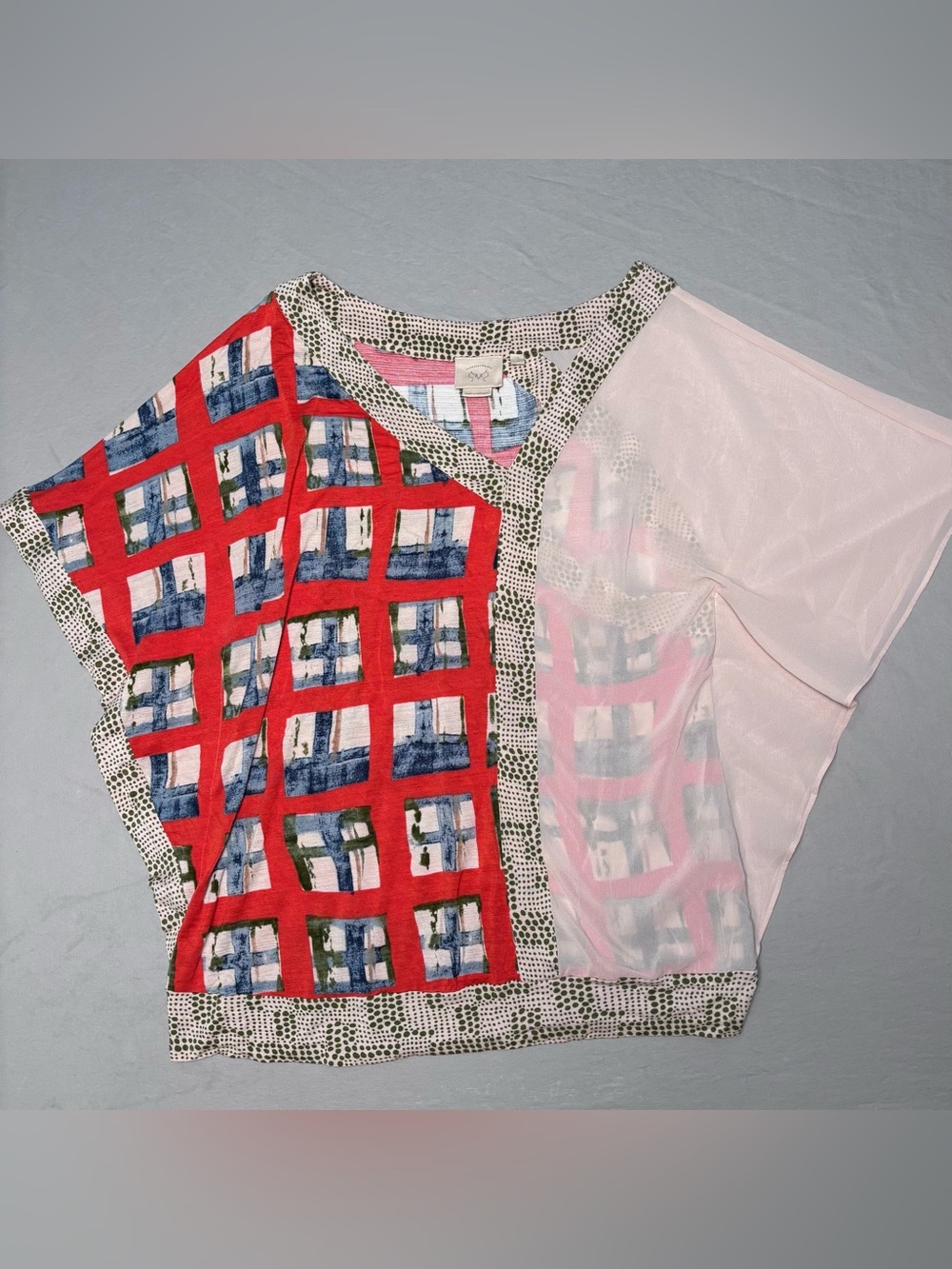 Anthropologie Vanessa Virginia Askew Kimono Top Boho Mixed Media Blouse